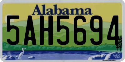 AL license plate 5AH5694