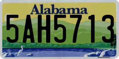 AL license plate 5AH5713