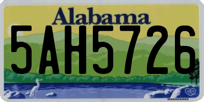 AL license plate 5AH5726