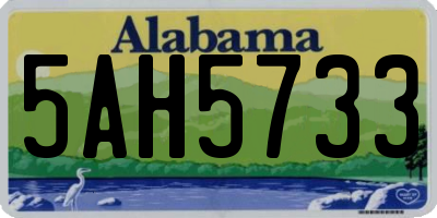 AL license plate 5AH5733
