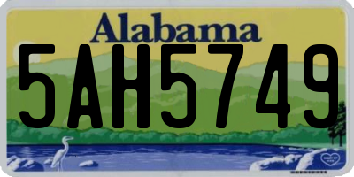 AL license plate 5AH5749