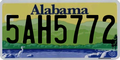 AL license plate 5AH5772