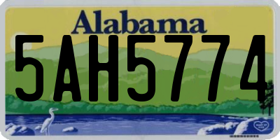 AL license plate 5AH5774