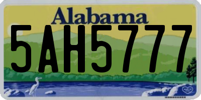 AL license plate 5AH5777