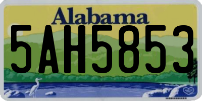AL license plate 5AH5853