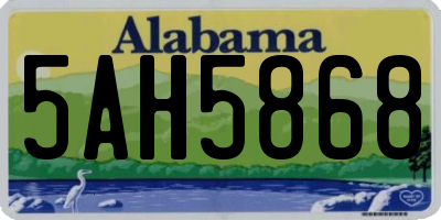 AL license plate 5AH5868