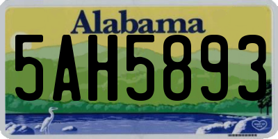 AL license plate 5AH5893