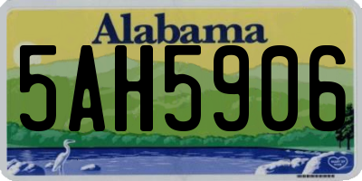 AL license plate 5AH5906
