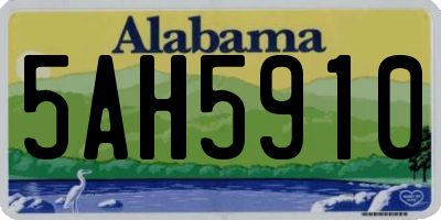AL license plate 5AH5910