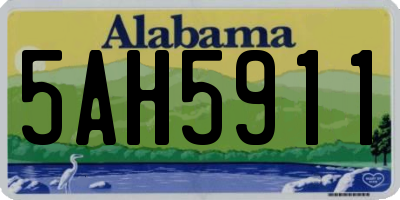 AL license plate 5AH5911