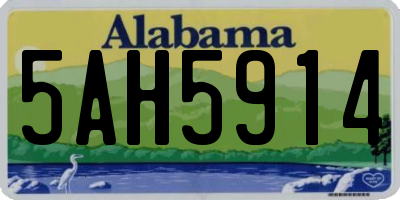 AL license plate 5AH5914