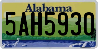 AL license plate 5AH5930