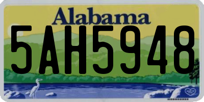 AL license plate 5AH5948