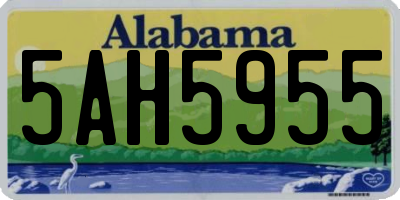 AL license plate 5AH5955