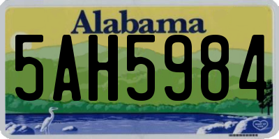 AL license plate 5AH5984