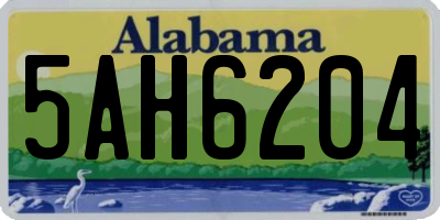 AL license plate 5AH6204