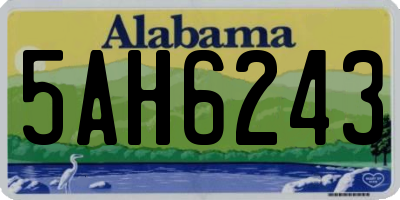 AL license plate 5AH6243