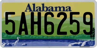 AL license plate 5AH6259