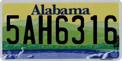 AL license plate 5AH6316