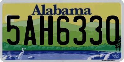 AL license plate 5AH6330