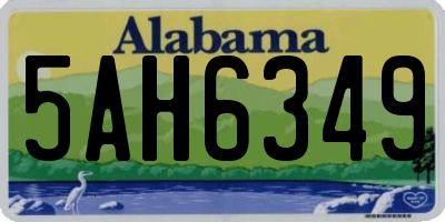 AL license plate 5AH6349