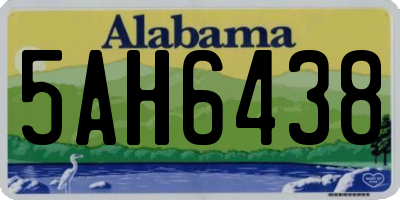 AL license plate 5AH6438