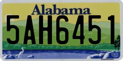 AL license plate 5AH6451