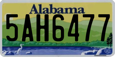AL license plate 5AH6477
