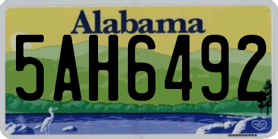 AL license plate 5AH6492