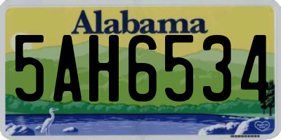 AL license plate 5AH6534