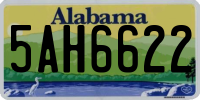 AL license plate 5AH6622