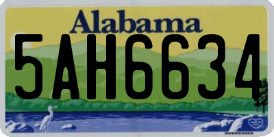 AL license plate 5AH6634