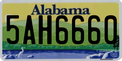 AL license plate 5AH6660