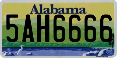 AL license plate 5AH6666