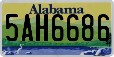 AL license plate 5AH6686