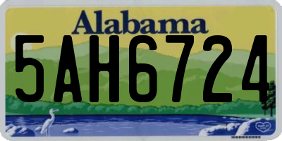 AL license plate 5AH6724