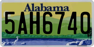 AL license plate 5AH6740