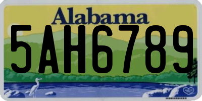 AL license plate 5AH6789