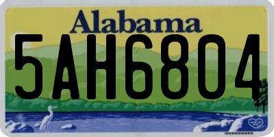 AL license plate 5AH6804
