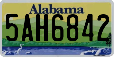 AL license plate 5AH6842