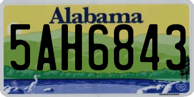 AL license plate 5AH6843