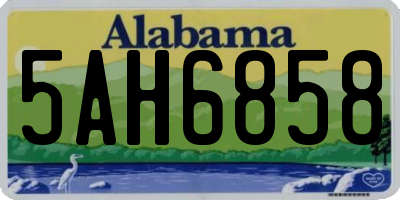 AL license plate 5AH6858
