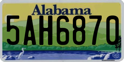 AL license plate 5AH6870
