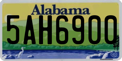 AL license plate 5AH6900