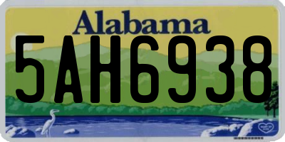 AL license plate 5AH6938