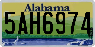 AL license plate 5AH6974