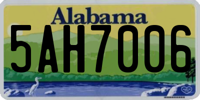 AL license plate 5AH7006