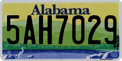 AL license plate 5AH7029