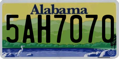 AL license plate 5AH7070