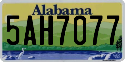 AL license plate 5AH7077